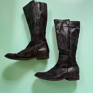 Born Black leather knee-high riding boots - size 11 women